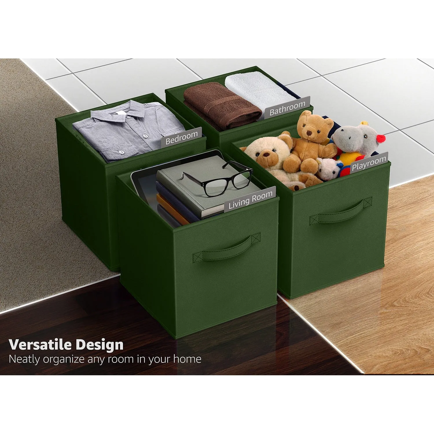 11" Cube Storage Bins (6 Pack)