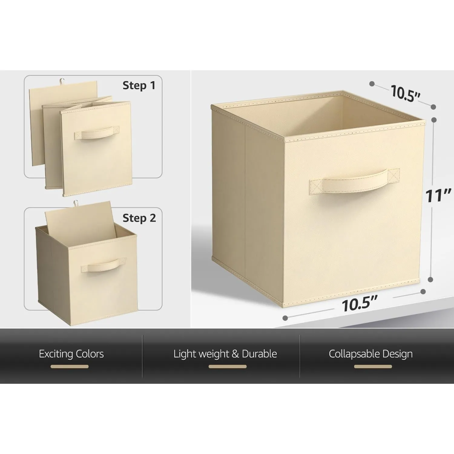 11" Cube Storage Bins (6 Pack)