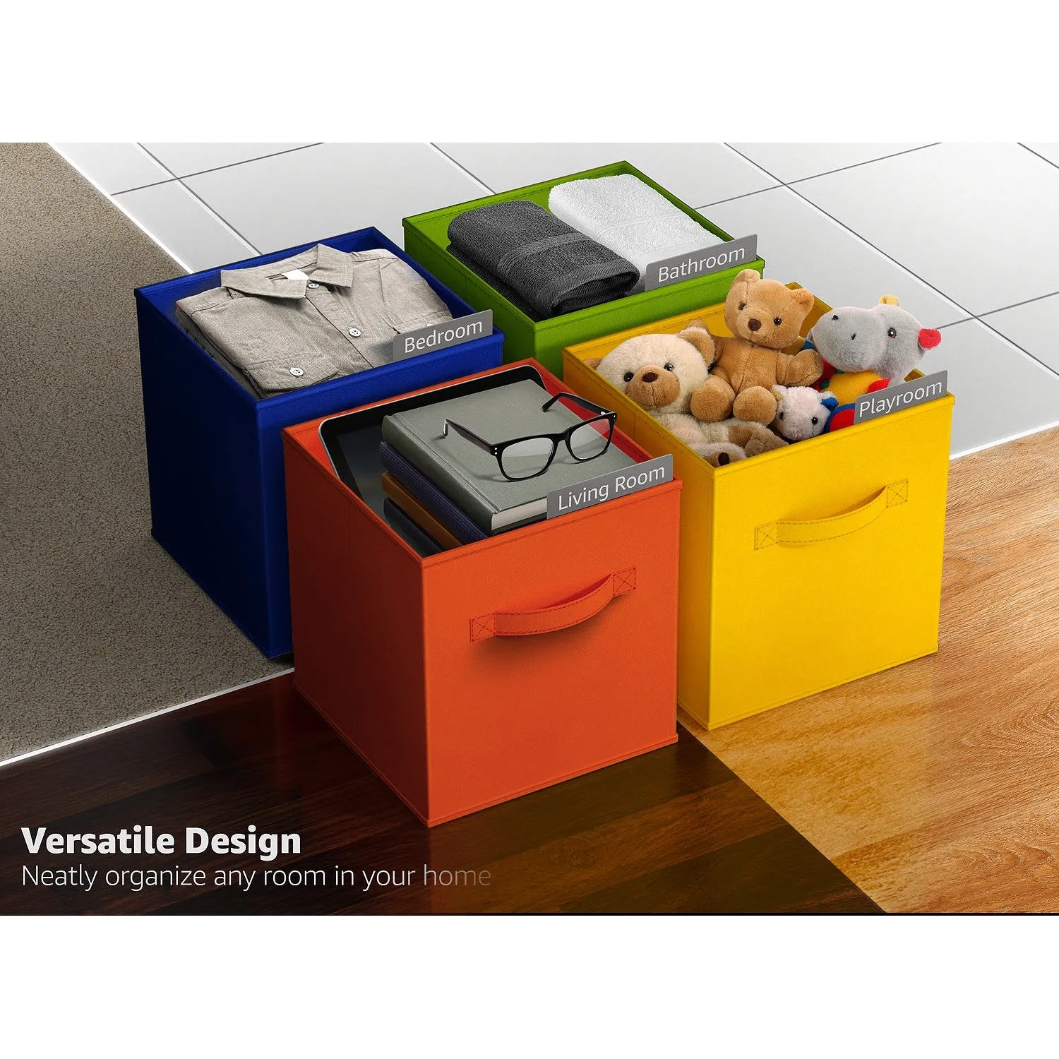 11" Cube Storage Bins (6 Pack)