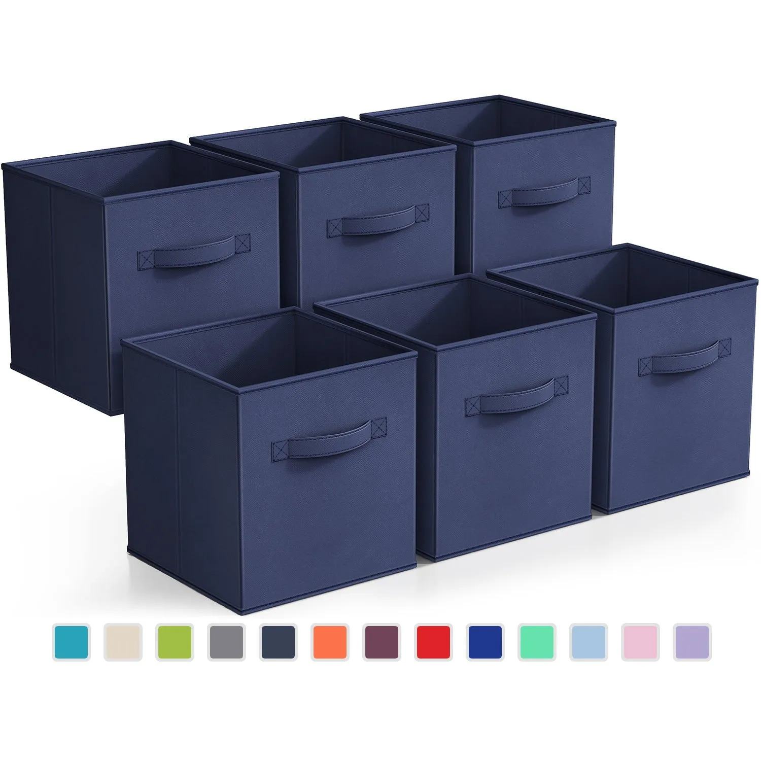 11" Cube Storage Bins (6 Pack)