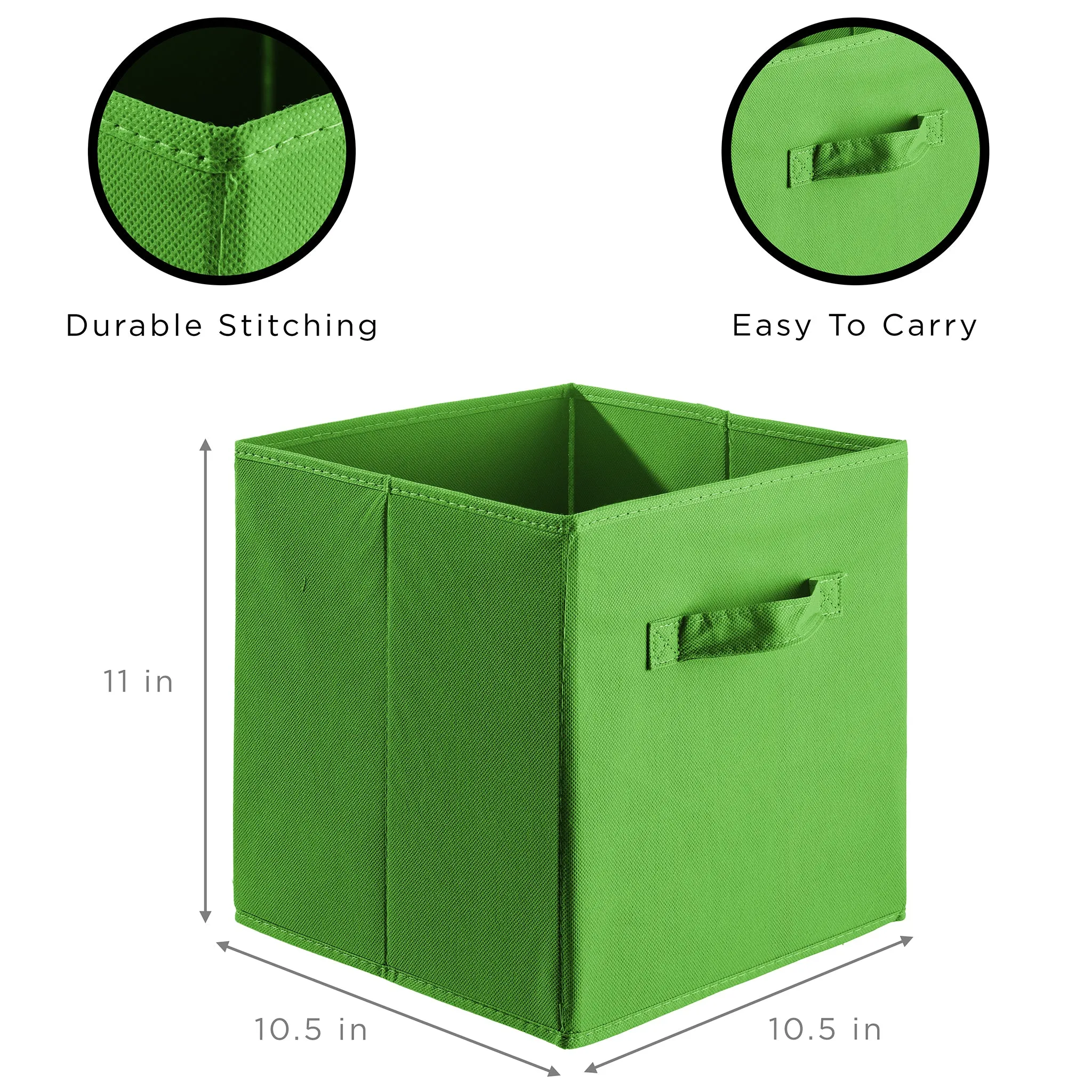 11" Cube Storage Bins (6 Pack)