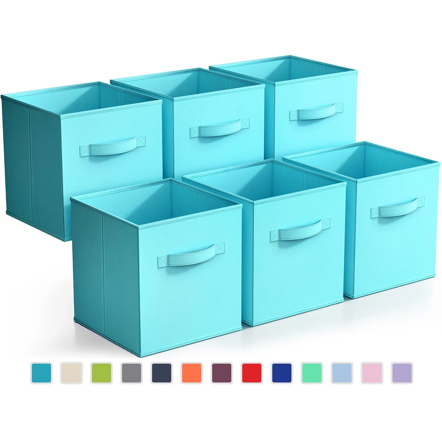 11" Cube Storage Bins (6 Pack)