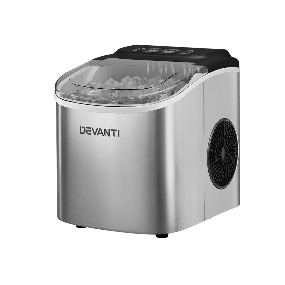 12kg Countertop Ice Maker 2 Sizes Self-Cleaning - Devanti