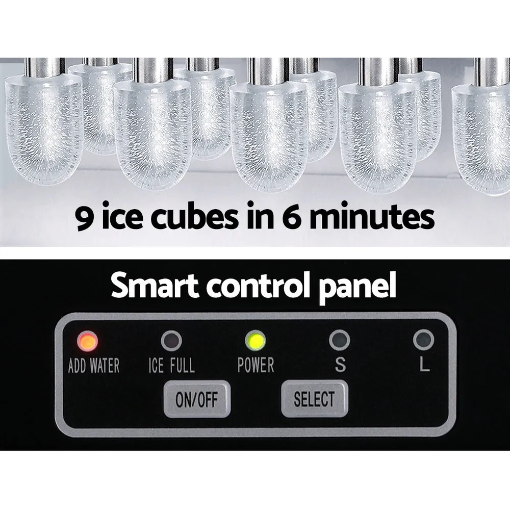 12kg Countertop Ice Maker 2 Sizes Self-Cleaning - Devanti