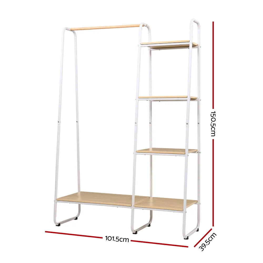 150cm Clothes Rack Wardrobe Coat Stand - White