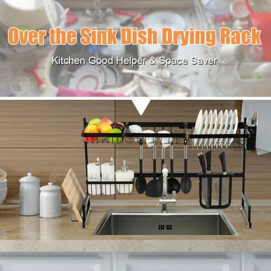 2 Tier Stainless Steel Over Sink Dish Drainer