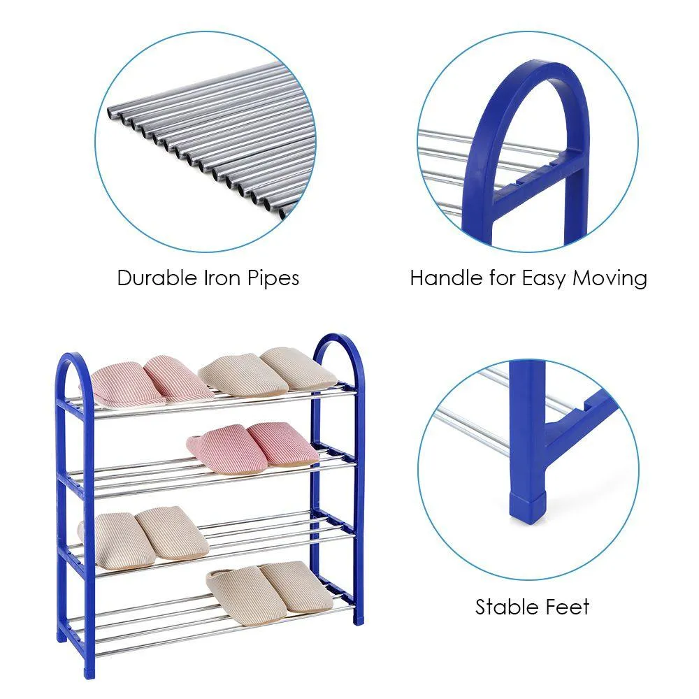 4-Tier Shoe Rack - Blue