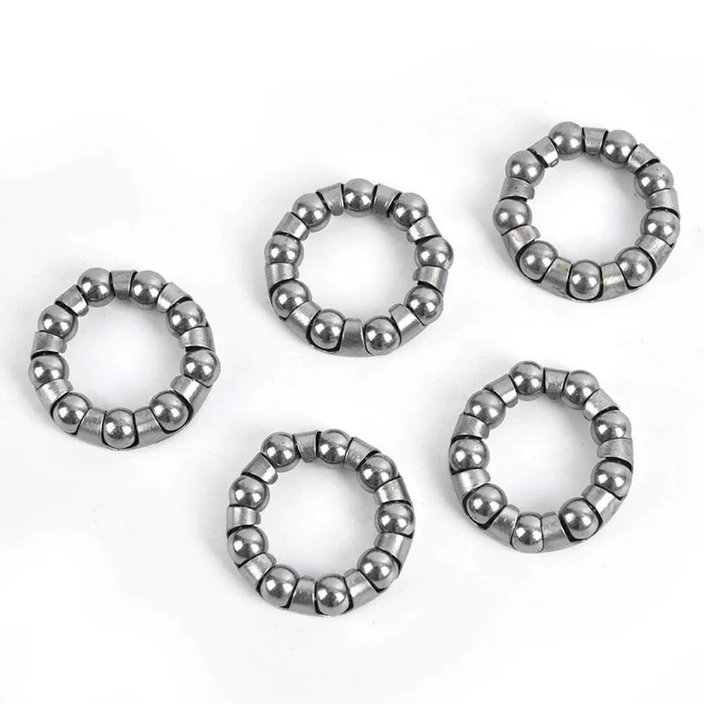 5Pcs Bike Ball Bearing Retainer Replacement Mountain Bike Parts 1/4" x 9 Balls Repair Accessories for MTB Bicycle Crank