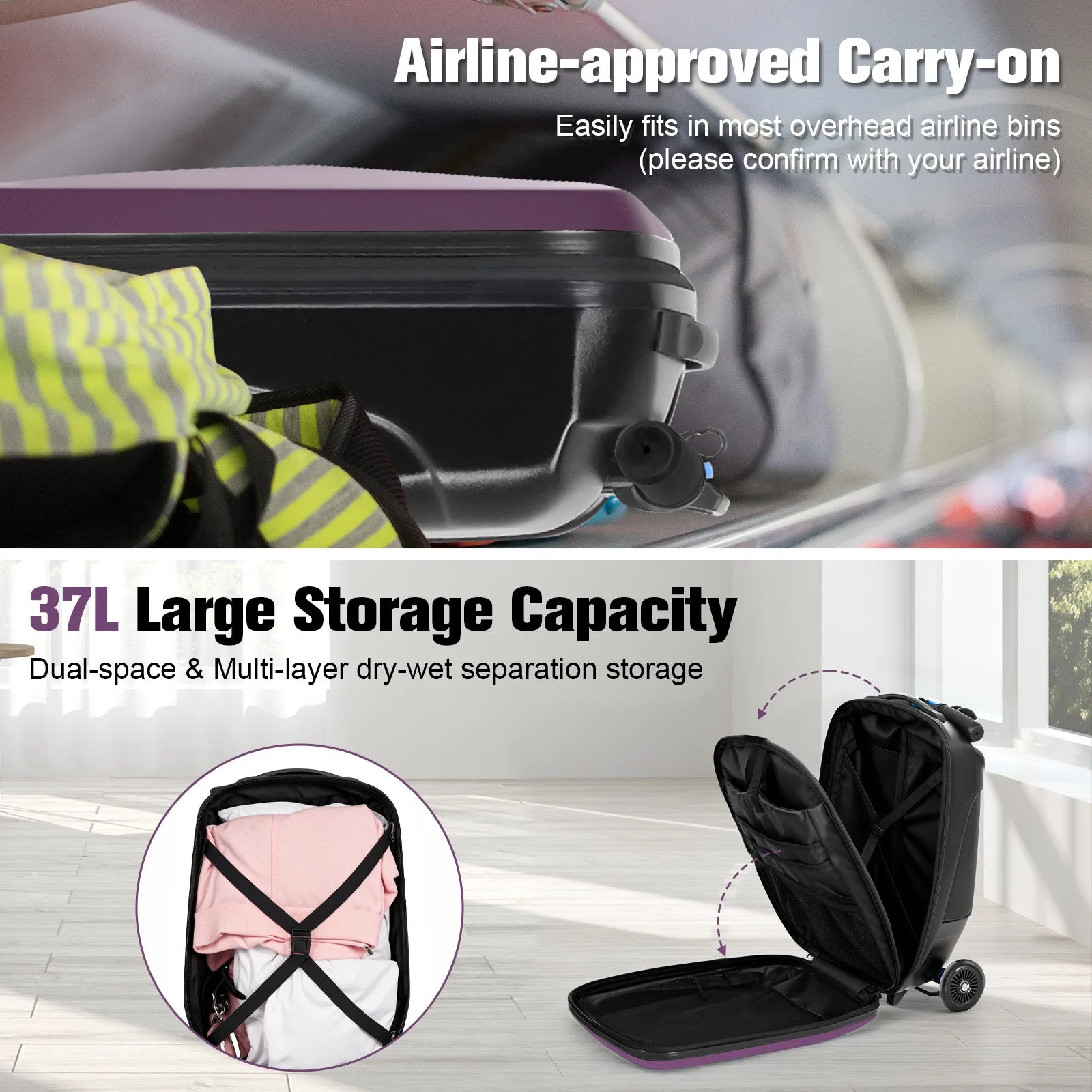 Advwin Foldable Hardshell Scooter Suitcase(Low Stock)