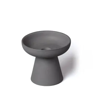 aery living | porcini candle holder medium | charcoal ~ DC