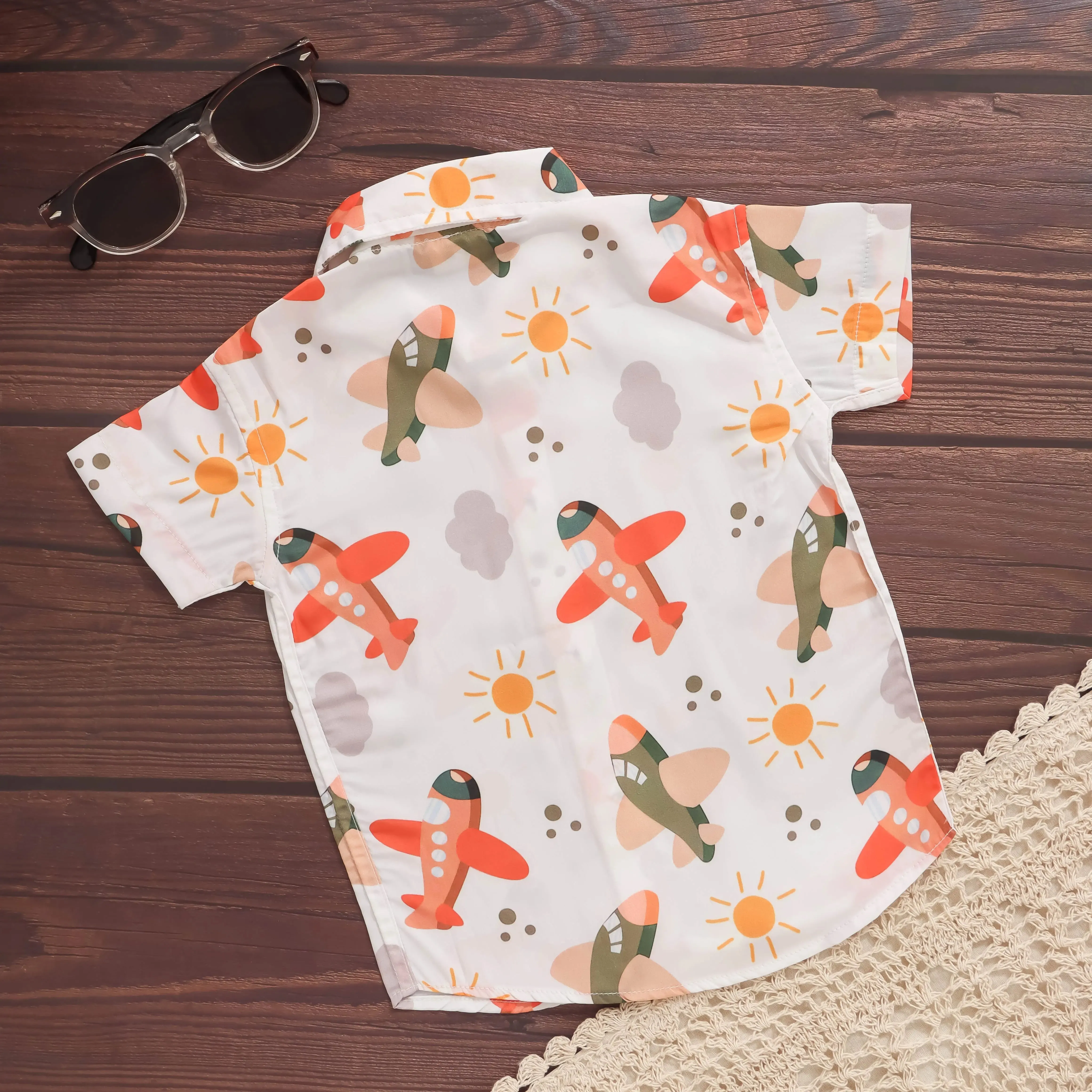 Aviator Adventures: Playful Airplane Shirt for Boys