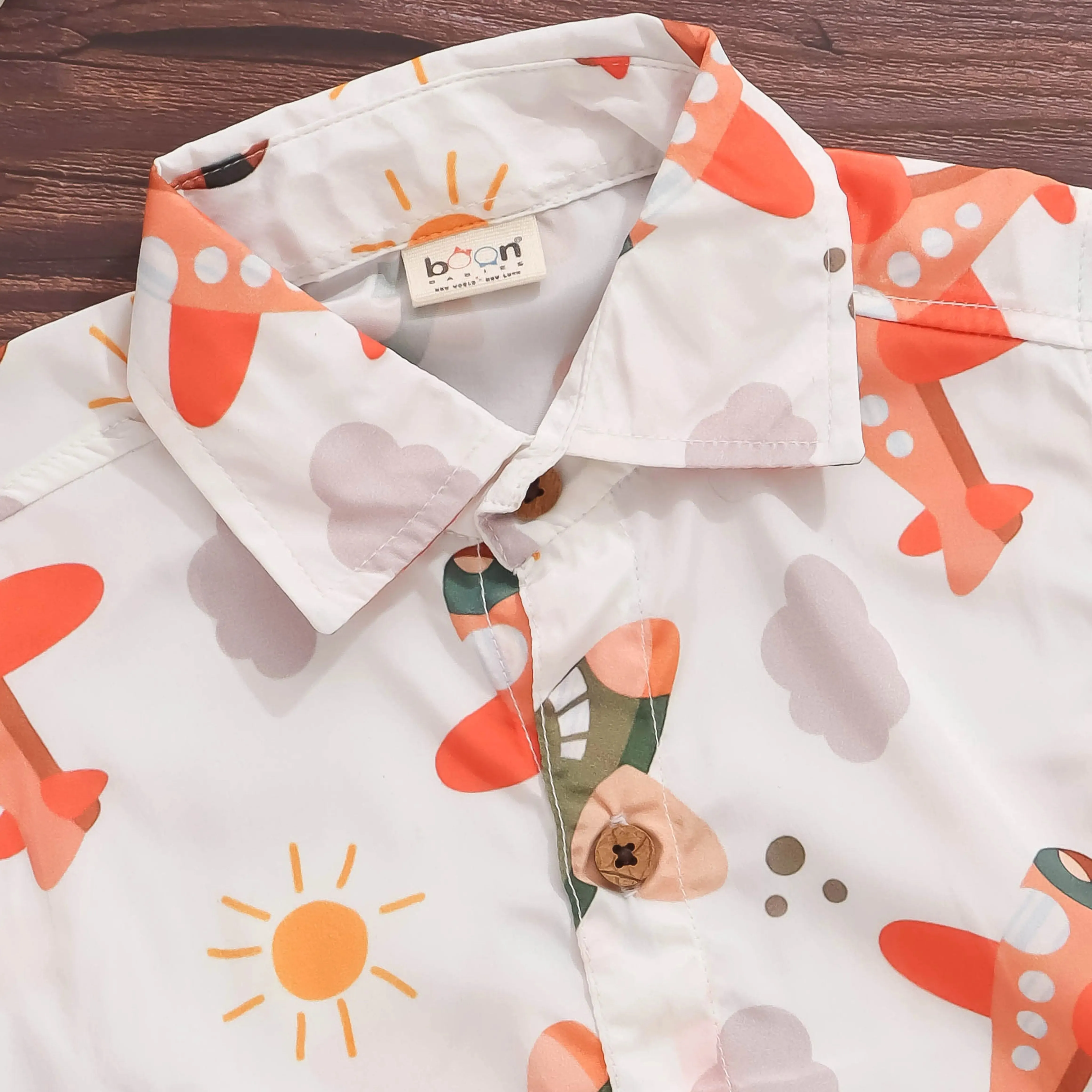 Aviator Adventures: Playful Airplane Shirt for Boys