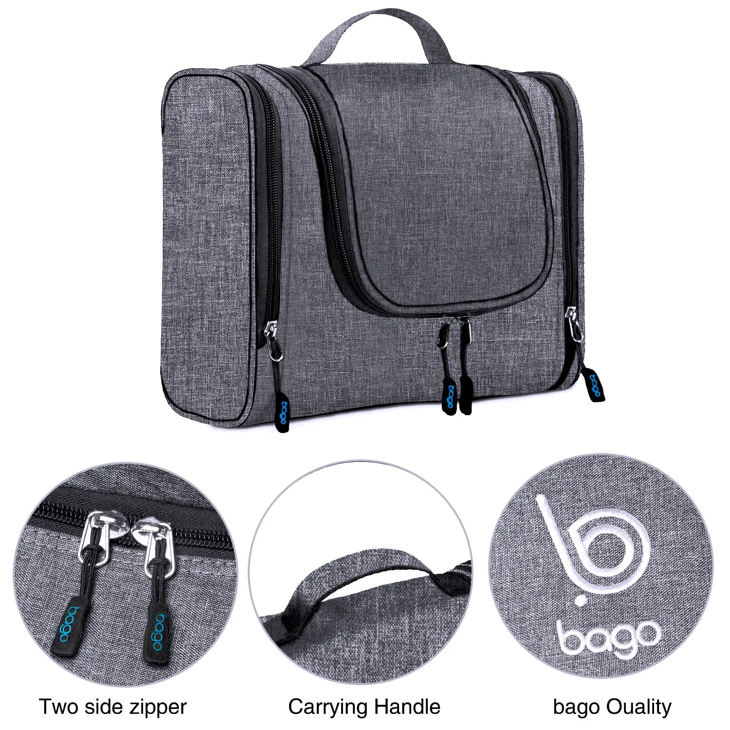 Bago Hanging Toiletry Bag For Women & Men - Travel Bags for Toiletries