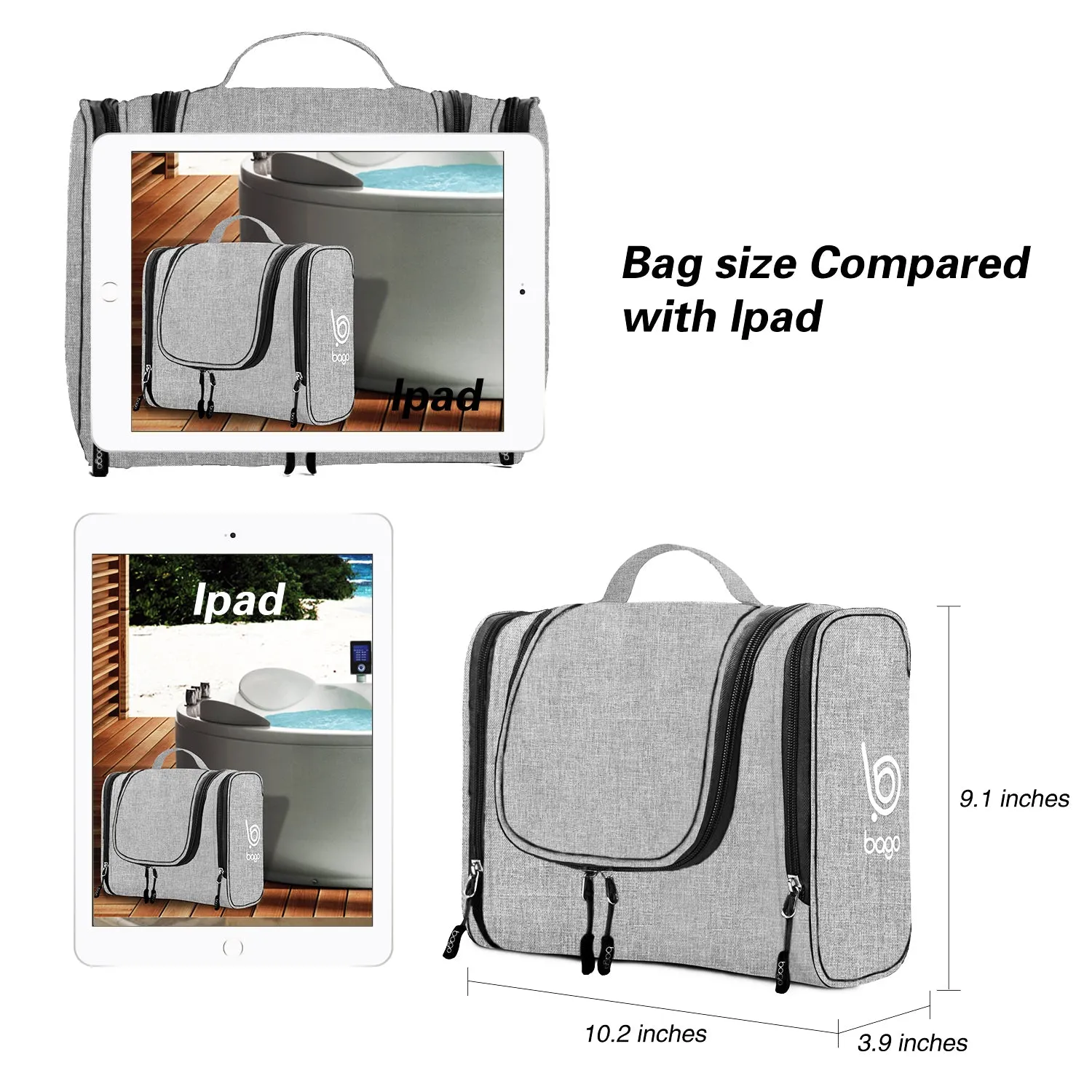 Bago Hanging Toiletry Bag For Women & Men - Travel Bags for Toiletries