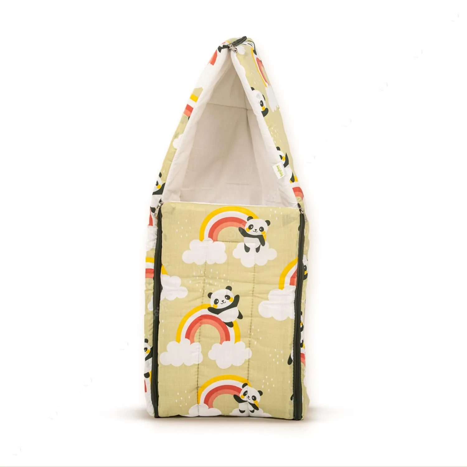 BAYBEE Little Pro Baby Carry Bag for Babies Portable Cotton Newborn Carry Bag with Zipper Panda Printed Comfo Soft Baby Bed Co-Sleeping Baby Bedding