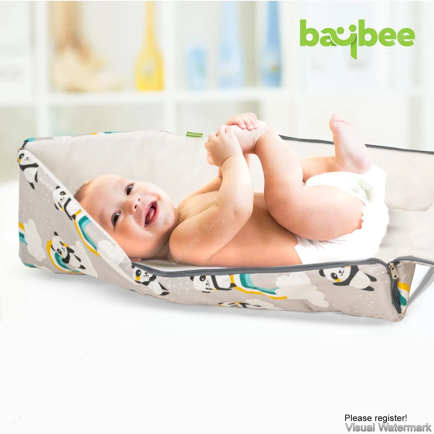 BAYBEE Little Pro Baby Carry Bag for Babies Portable Cotton Newborn Carry Bag with Zipper Panda Printed Comfo Soft Baby Bed Co-Sleeping Baby Bedding