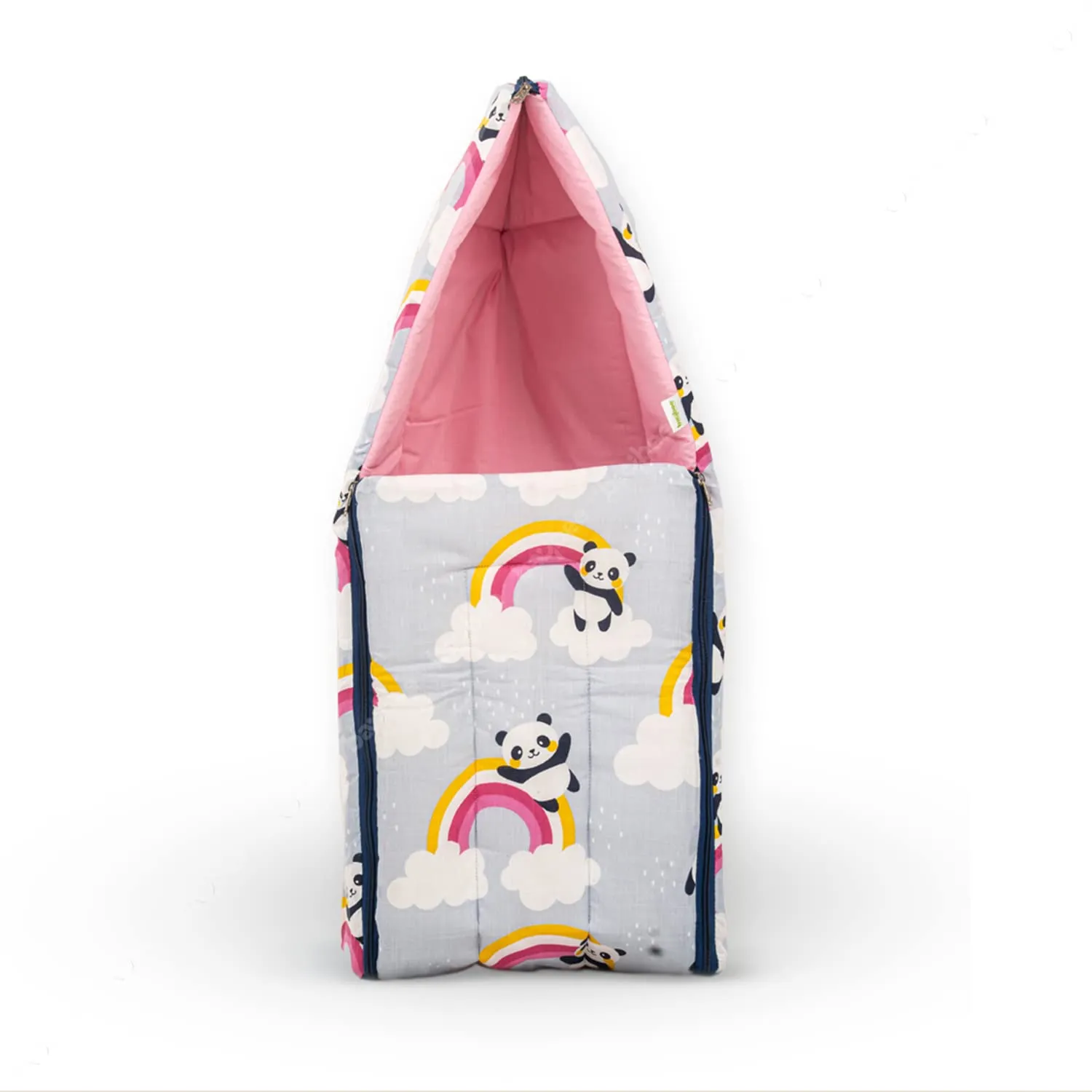 BAYBEE Little Pro Baby Carry Bag for Babies Portable Cotton Newborn Carry Bag with Zipper Panda Printed Comfo Soft Baby Bed Co-Sleeping Baby Bedding