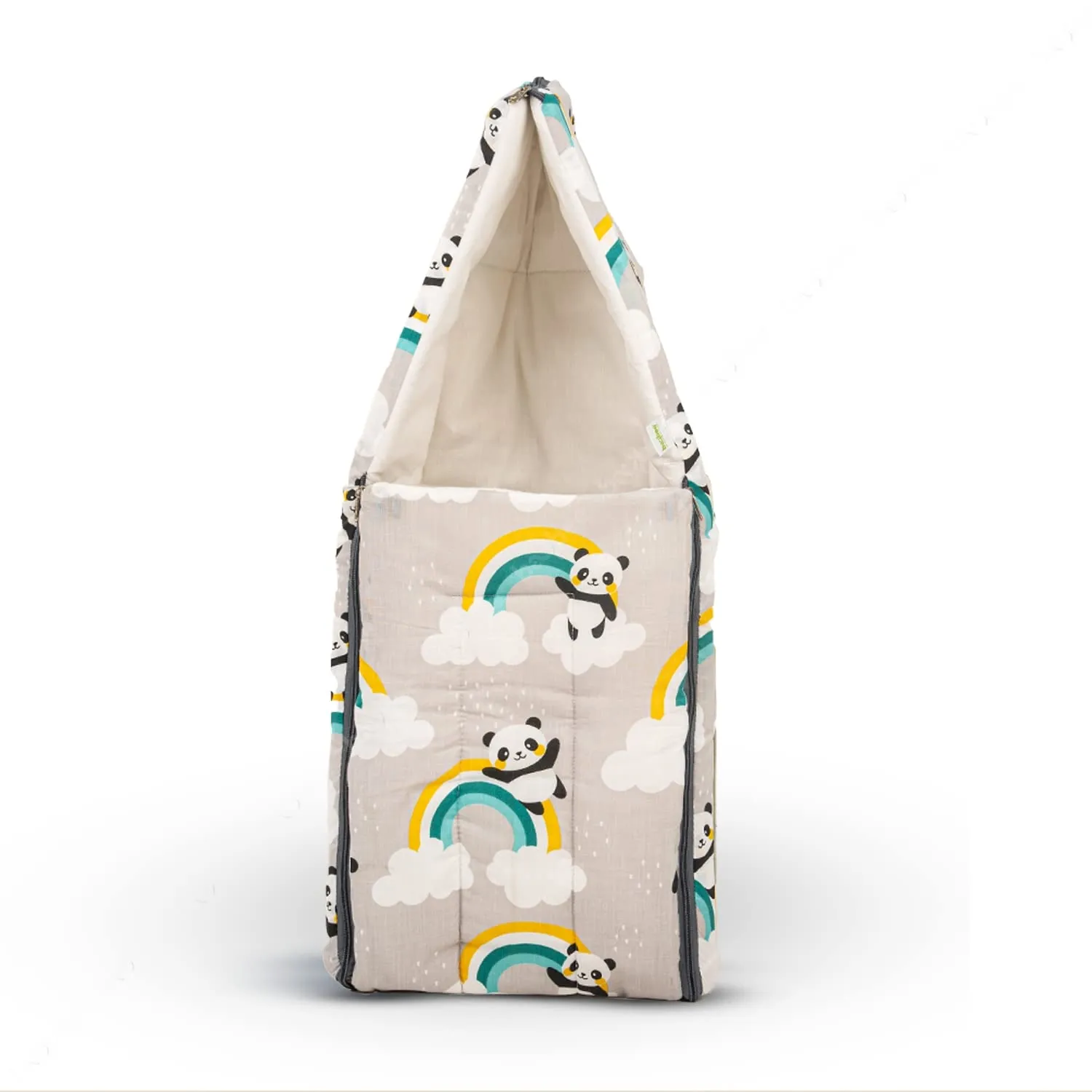 BAYBEE Little Pro Baby Carry Bag for Babies Portable Cotton Newborn Carry Bag with Zipper Panda Printed Comfo Soft Baby Bed Co-Sleeping Baby Bedding