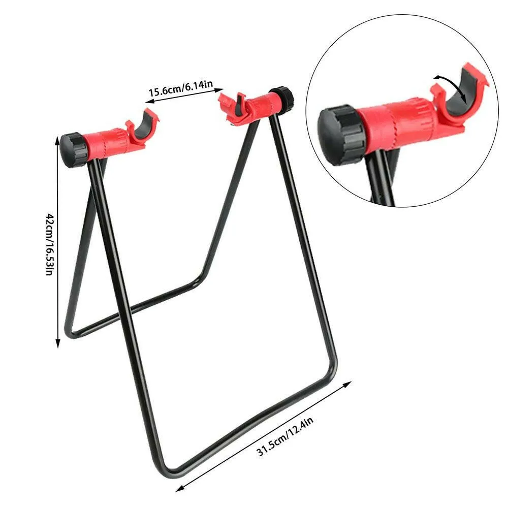 Bicycle Folding Floor Stand Mountain Bike Triangle Vertical Stand Aluminum Alloy Bike U-Shaped Parking Rack Hub Repair Bracket