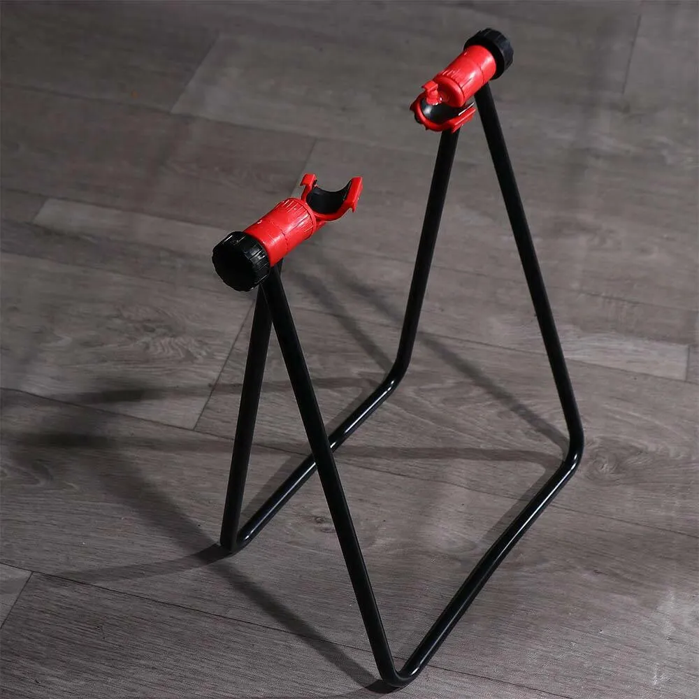 Bicycle Folding Floor Stand Mountain Bike Triangle Vertical Stand Aluminum Alloy Bike U-Shaped Parking Rack Hub Repair Bracket