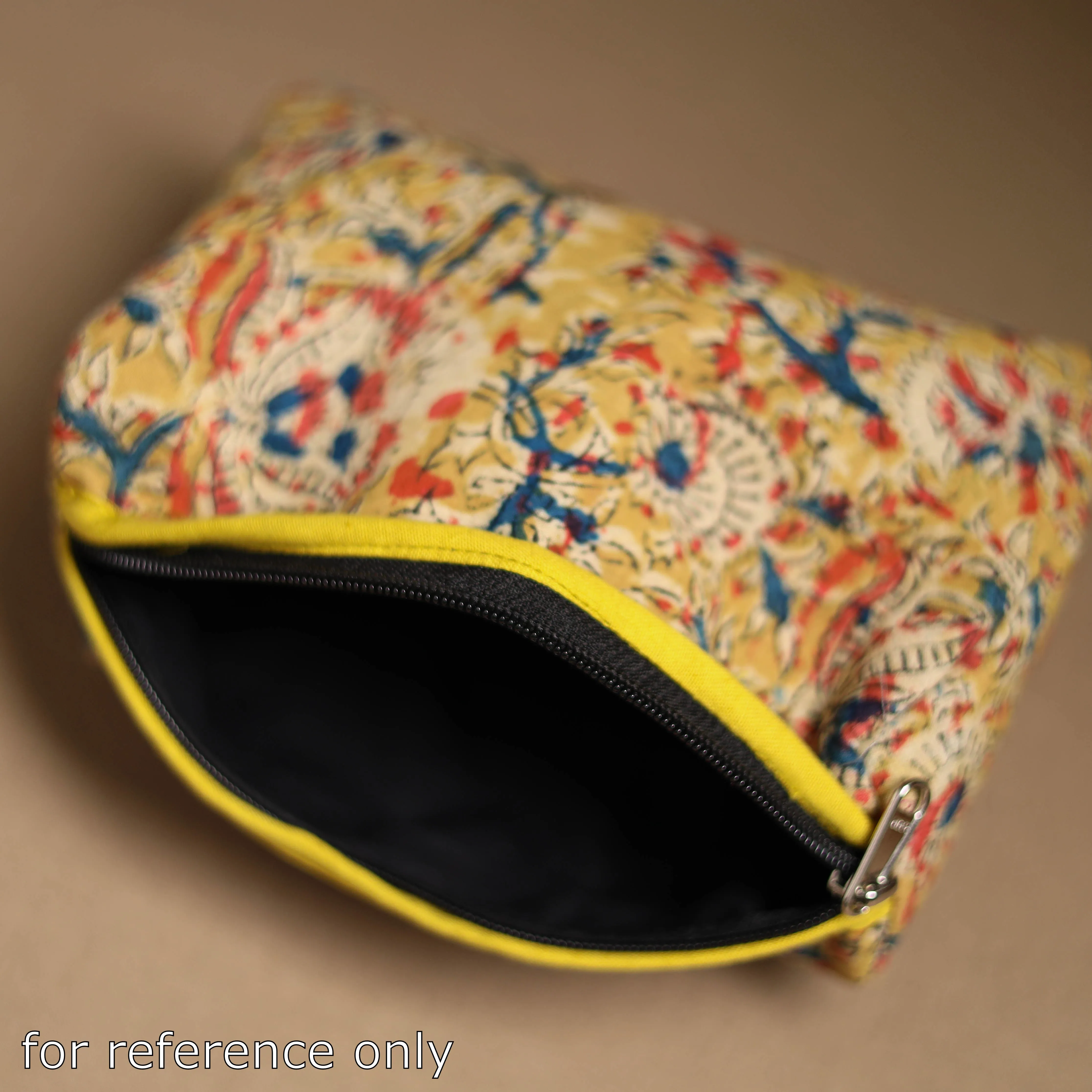 Blue - Handmade Cotton Toiletry Pouch 12