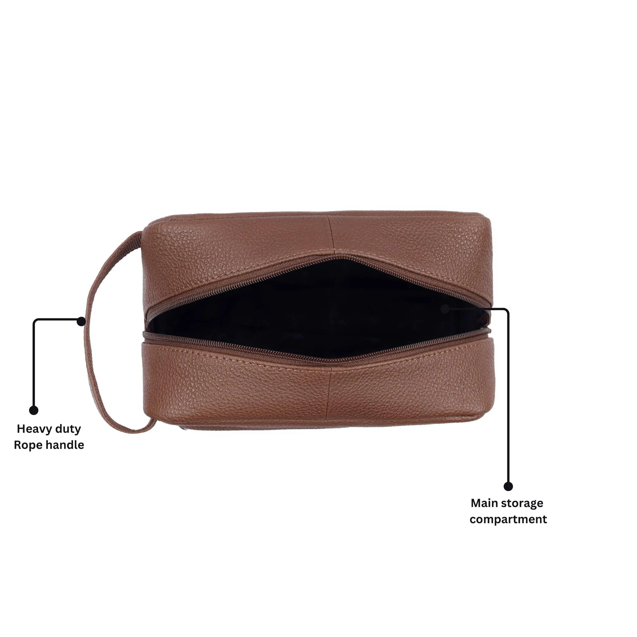 BONAVISTA Leather Toiletry Bag For Men & Women