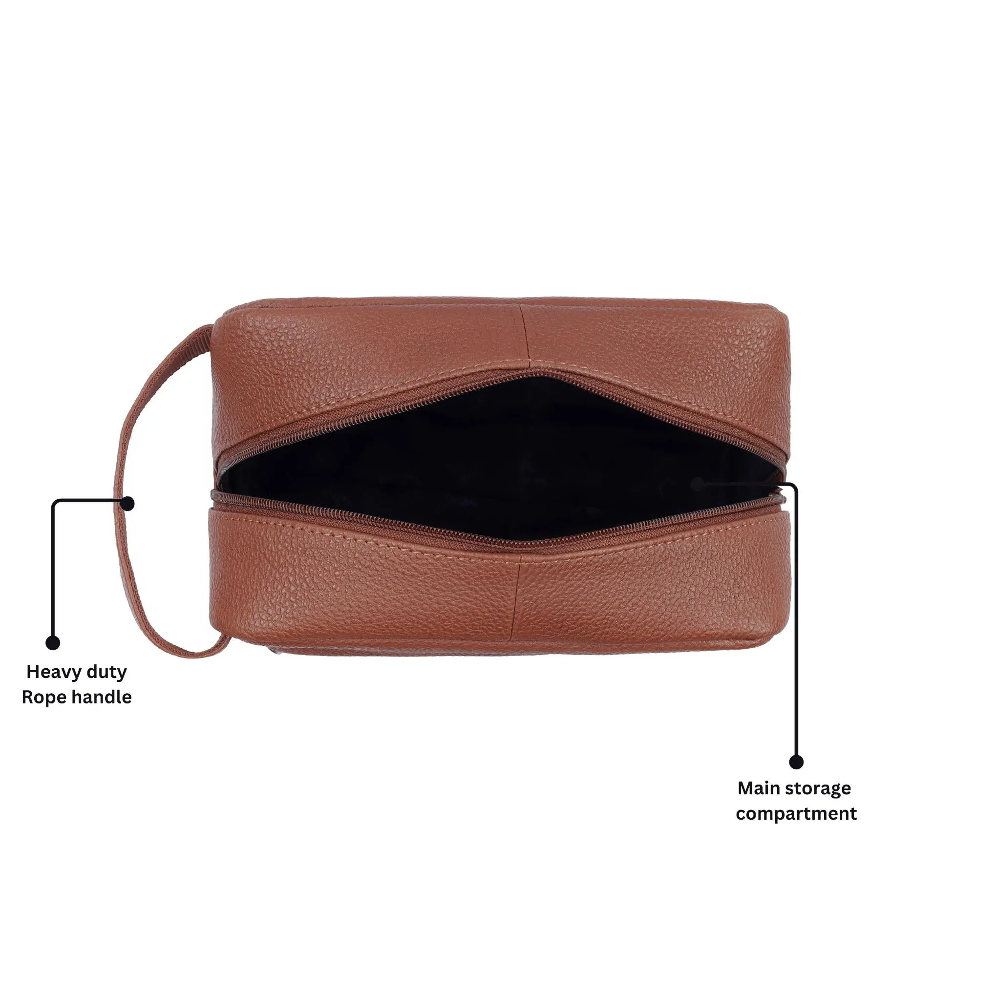 BONAVISTA Leather Toiletry Bag For Men & Women