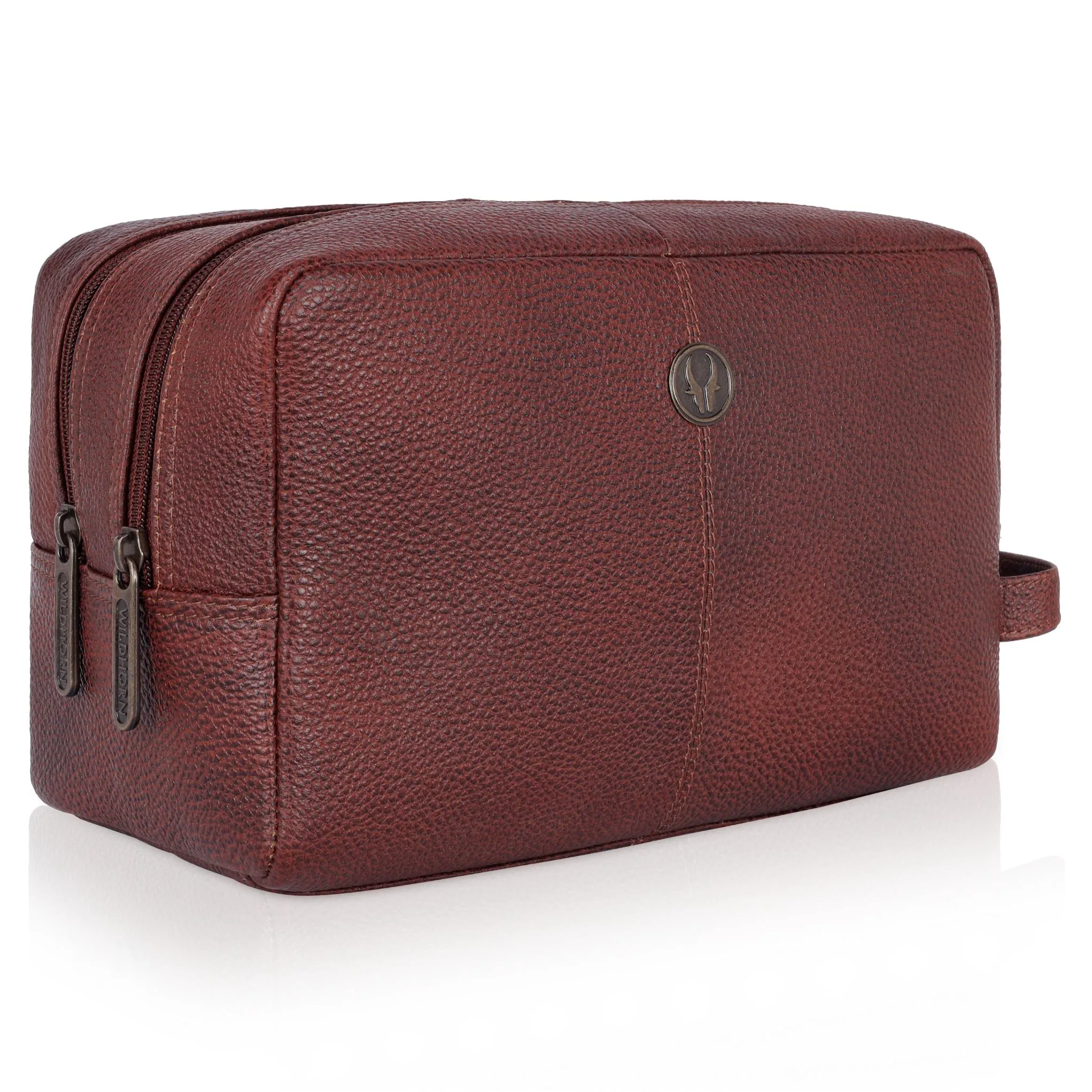 BRANDON Leather Toiletry Bag For Men & Women