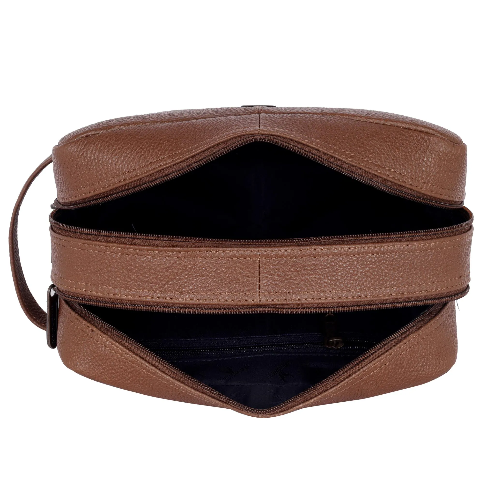 BRANDON Leather Toiletry Bag For Men & Women