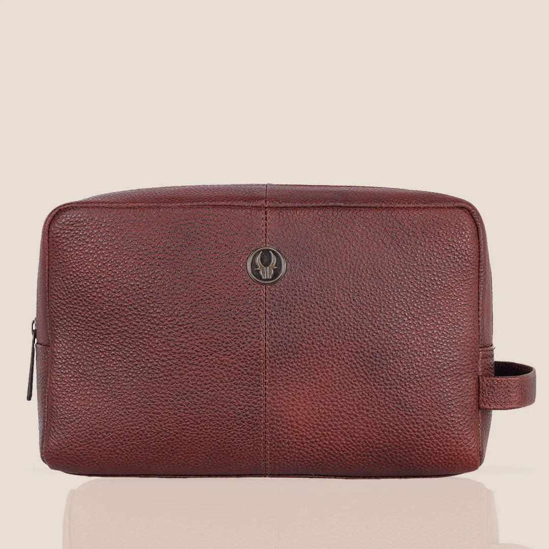 BRANDON Leather Toiletry Bag For Men & Women