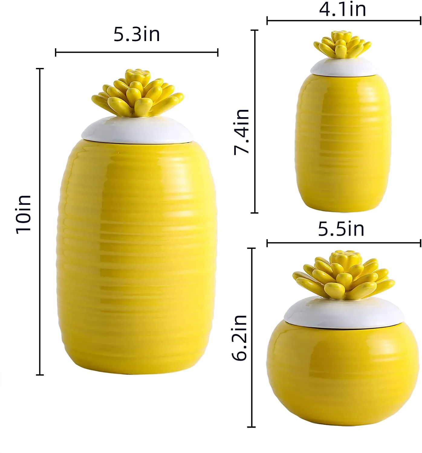 Ceramic Food Storage Jar with Airtight Lid Food Container Set