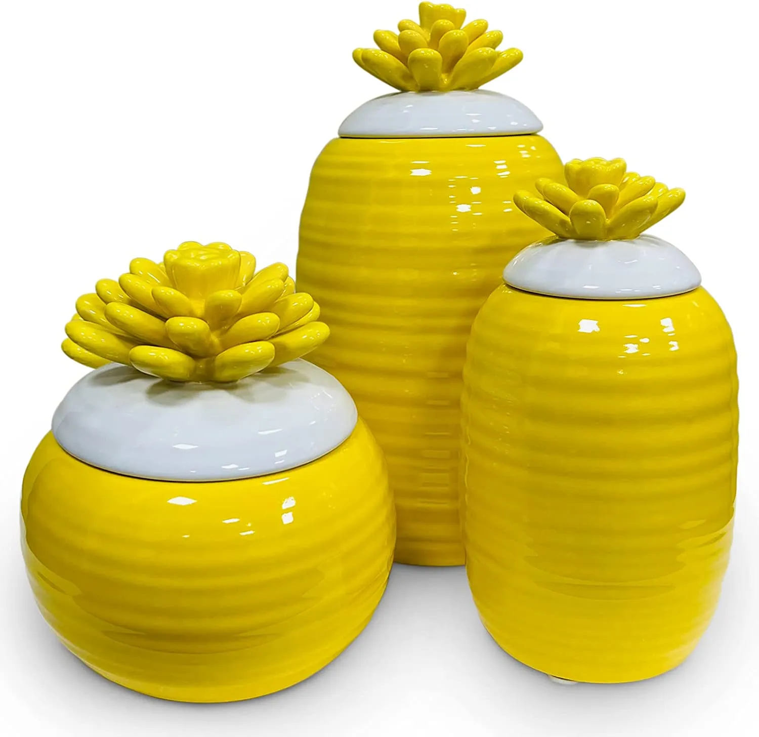 Ceramic Food Storage Jar with Airtight Lid Food Container Set