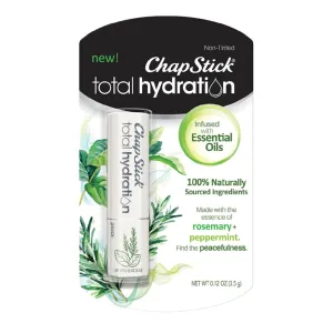 Chapstick Total Hydration Essential Oils Lip Balm Rosemary   Peppermint 0.12oz / 3.5g