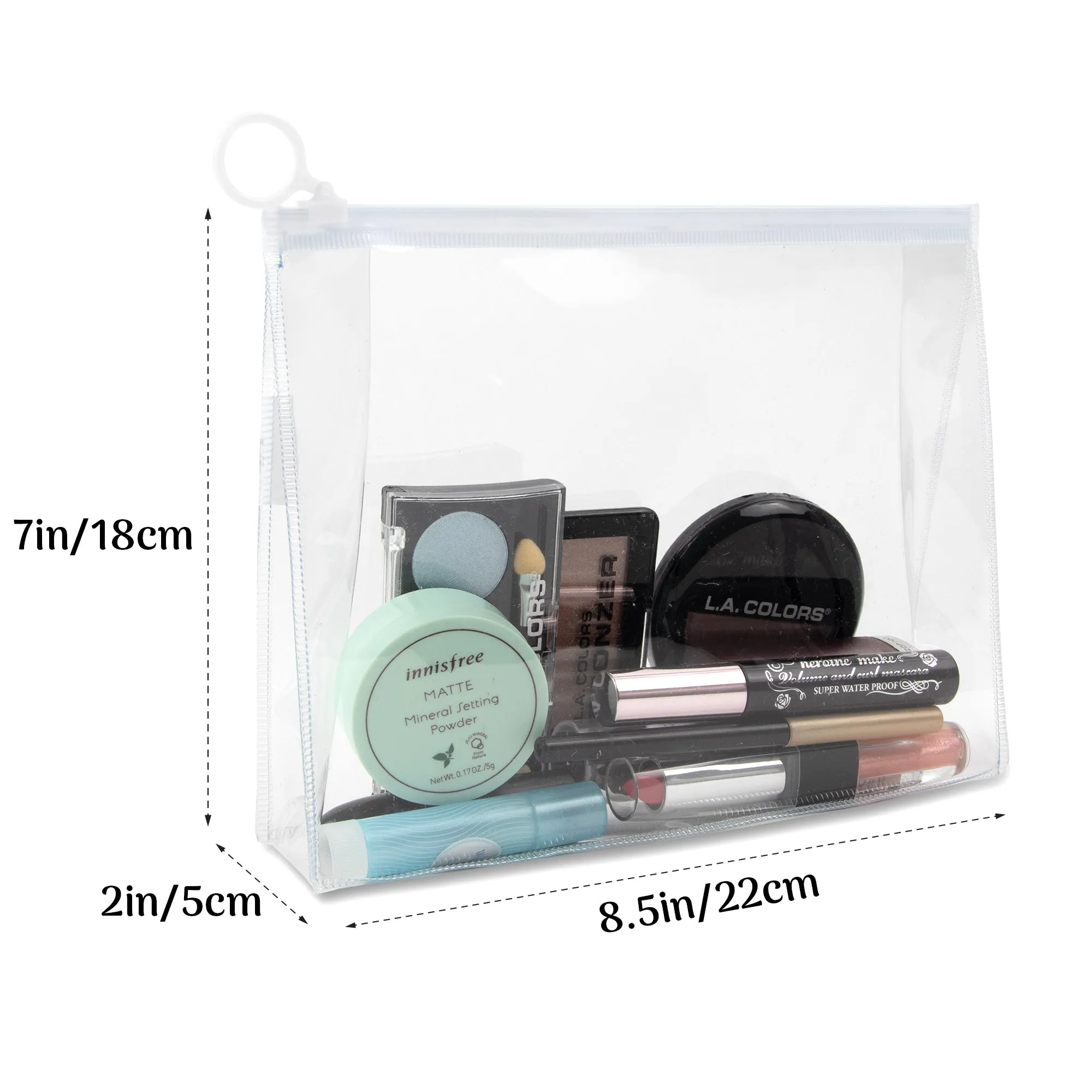 Clear Toiletry Zippered Pouch