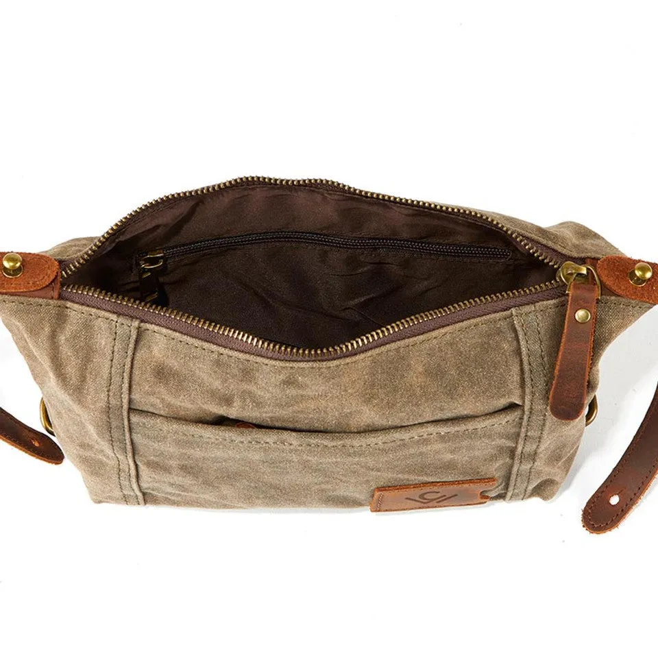 Cole Wheeler Waxed Canvas Dopp Kit Bag