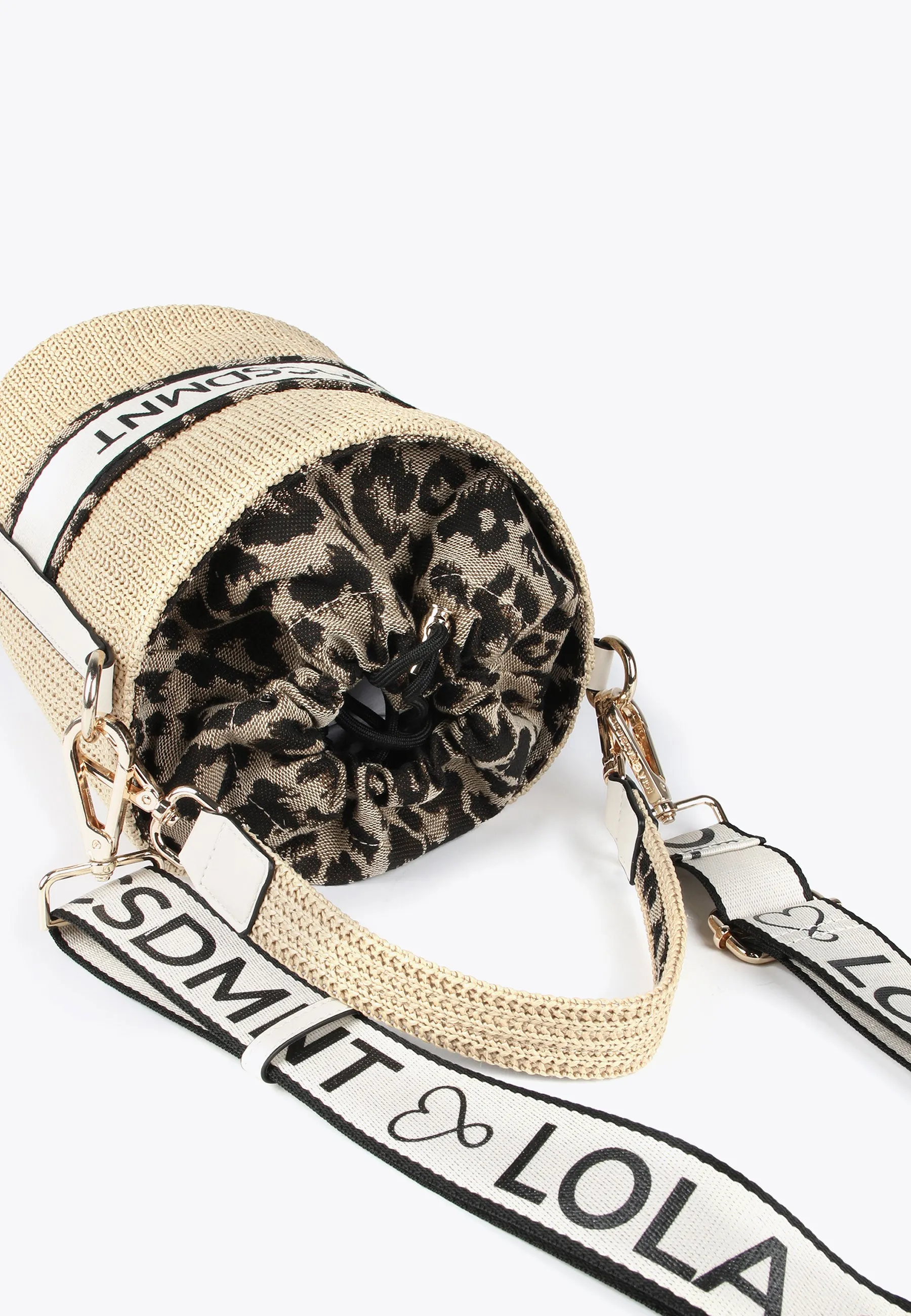 Crossbody bag with animal print details