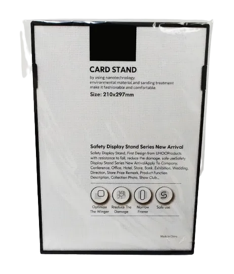 Display Stand L Shape A4 Size Black