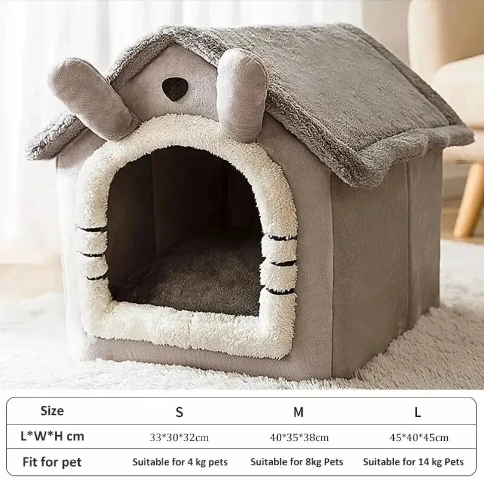 DIVA Pet - Cozy Foldable Small Pet Cottage - Gray