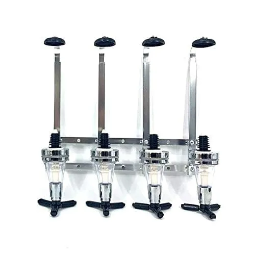 DOMINTY 4-Bottle Wall Mounted Liquor Dispenser Wine Dispenser Machine Bar Butler Drinking Pourer Home Bar Tools for Beer, Soda, Coke and Fizzy