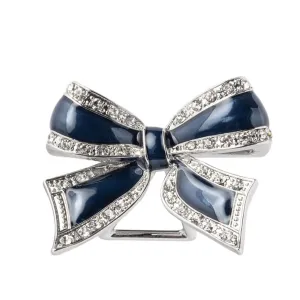 Enamel Bow Place Card Holders | Navy