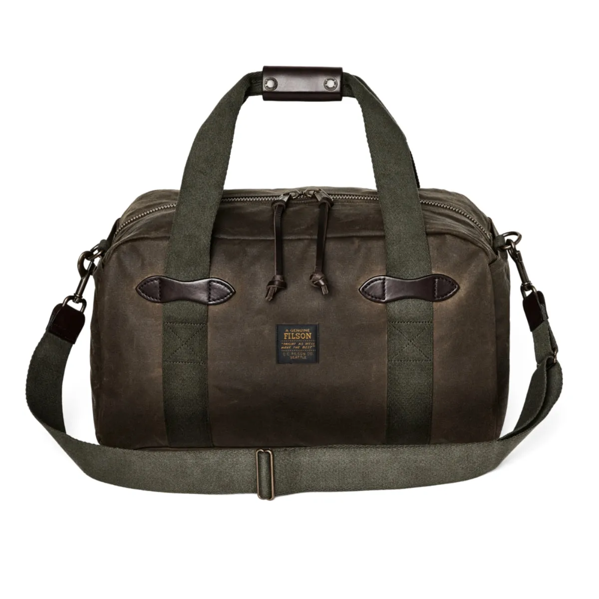 Filson Tin Cloth Small Duffle Bag in Ottergreen