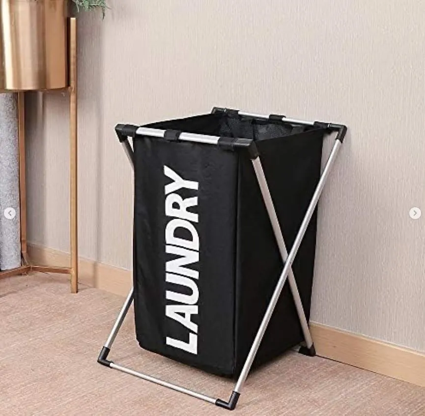 Foldable Single Laundry Basket-Random Color-1 PC-BY APT