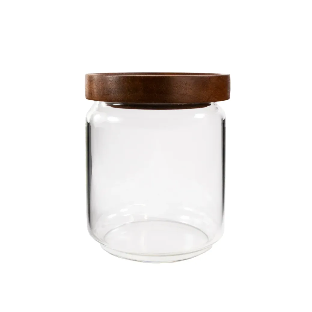 Glass Jars with Acacia Lid