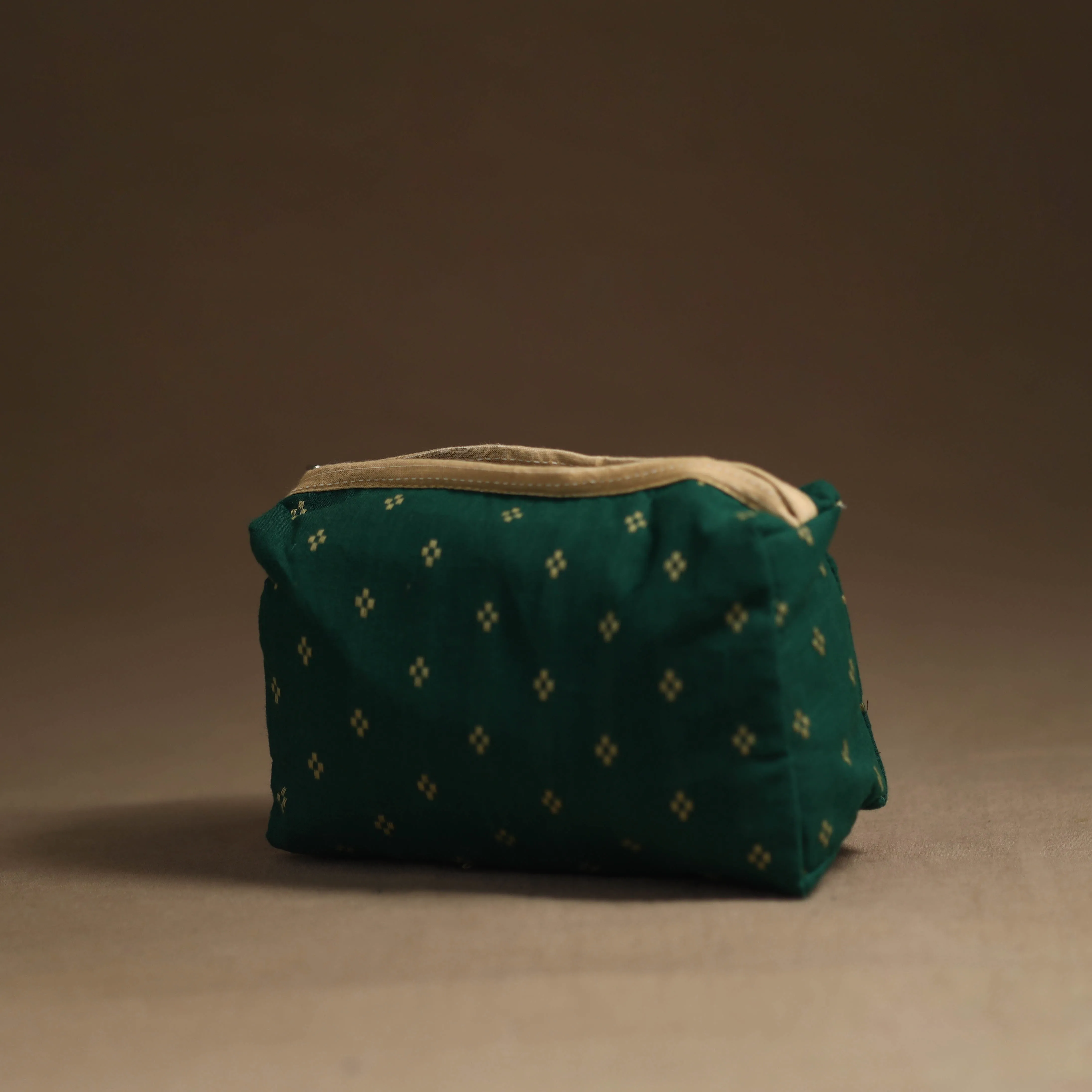 Green - Handmade Cotton Toiletry Pouch 05