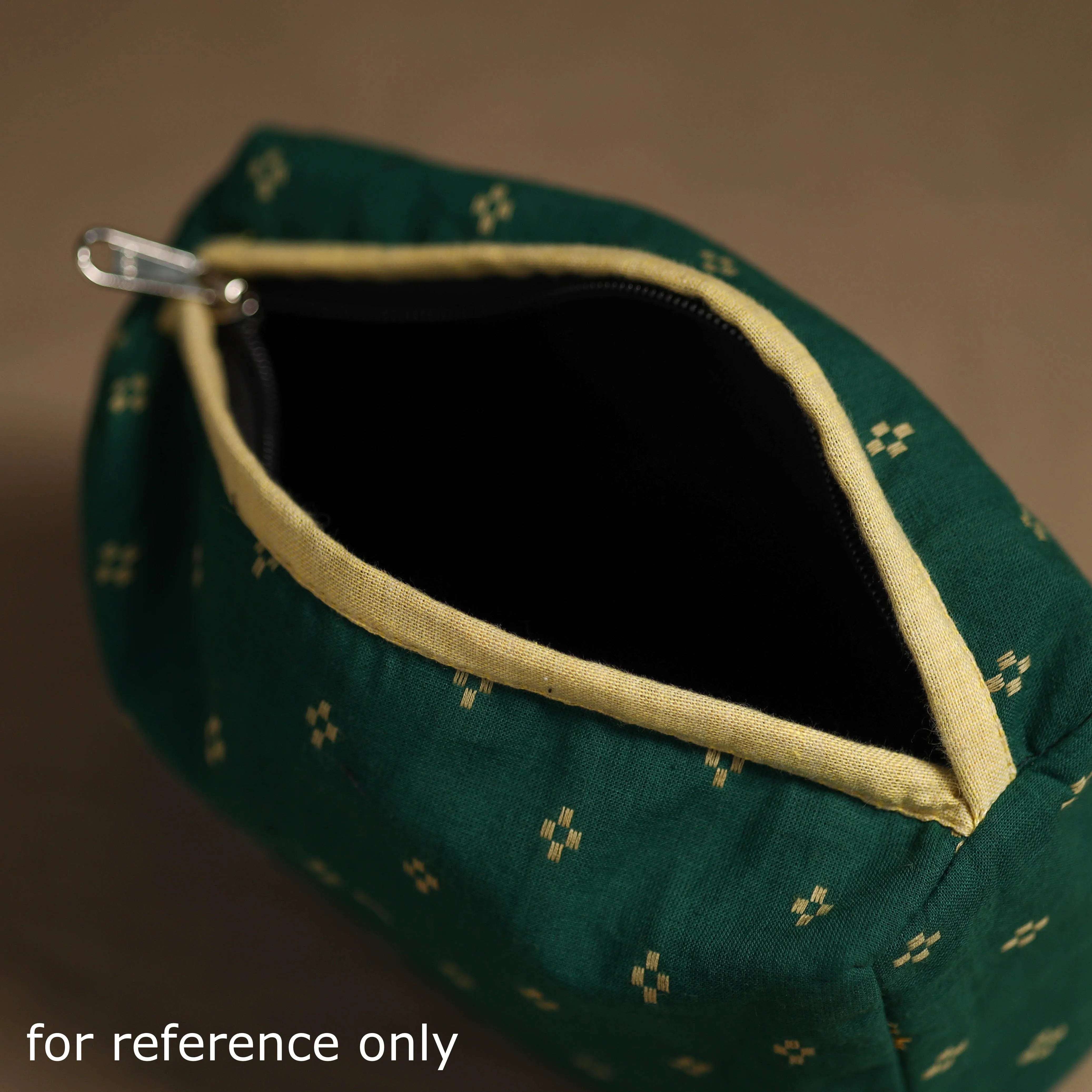 Green - Handmade Cotton Toiletry Pouch 05