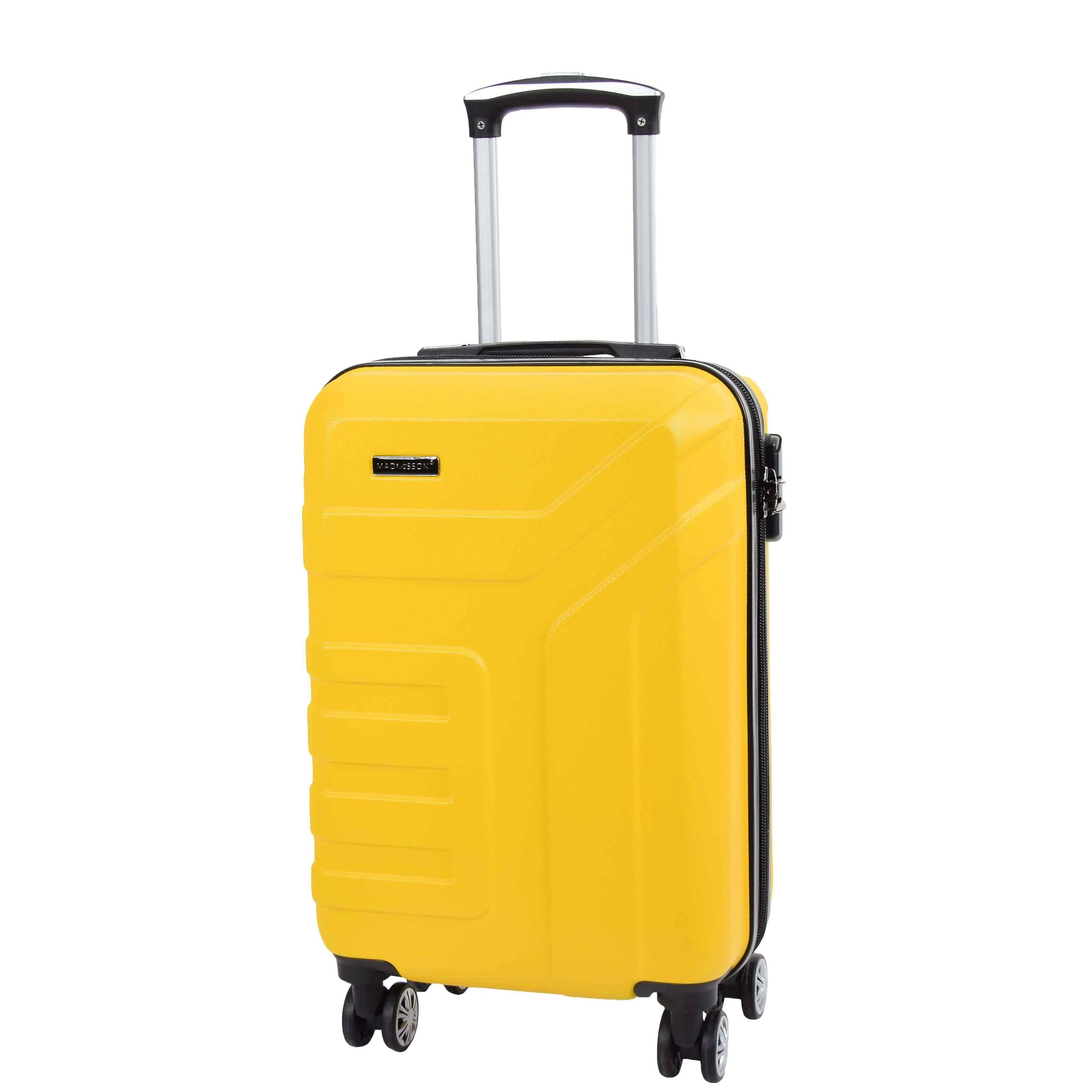 Hard Shell Cabin Bag Expandable 4 Wheeled Spinner Luggage Rio Yellow