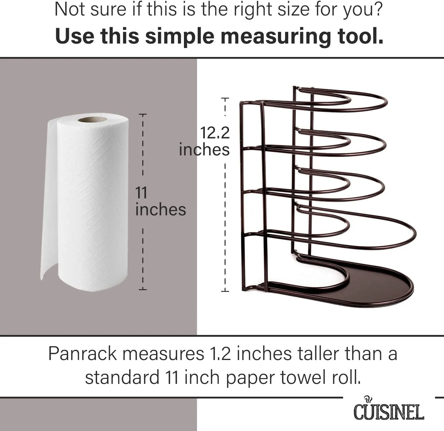 Heavy Duty Pan Organizer for Cast Iron Skillets, Griddles and Pots - Holds up to 50 LBS- No Assembly Required