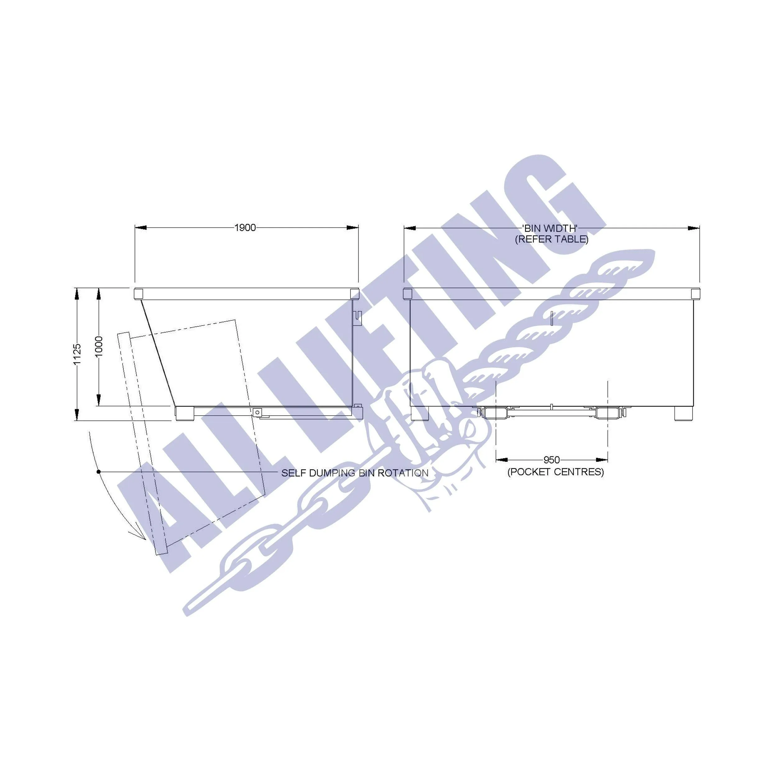 Heavy Duty Self Dumping Bin