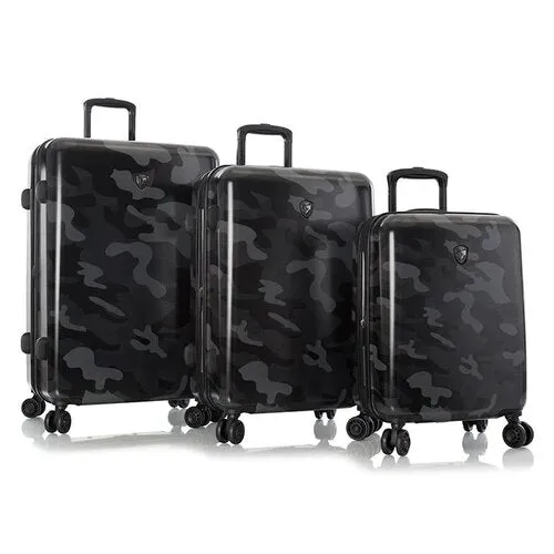 Heys Black Camo Fasion Spinner 3Pc Set