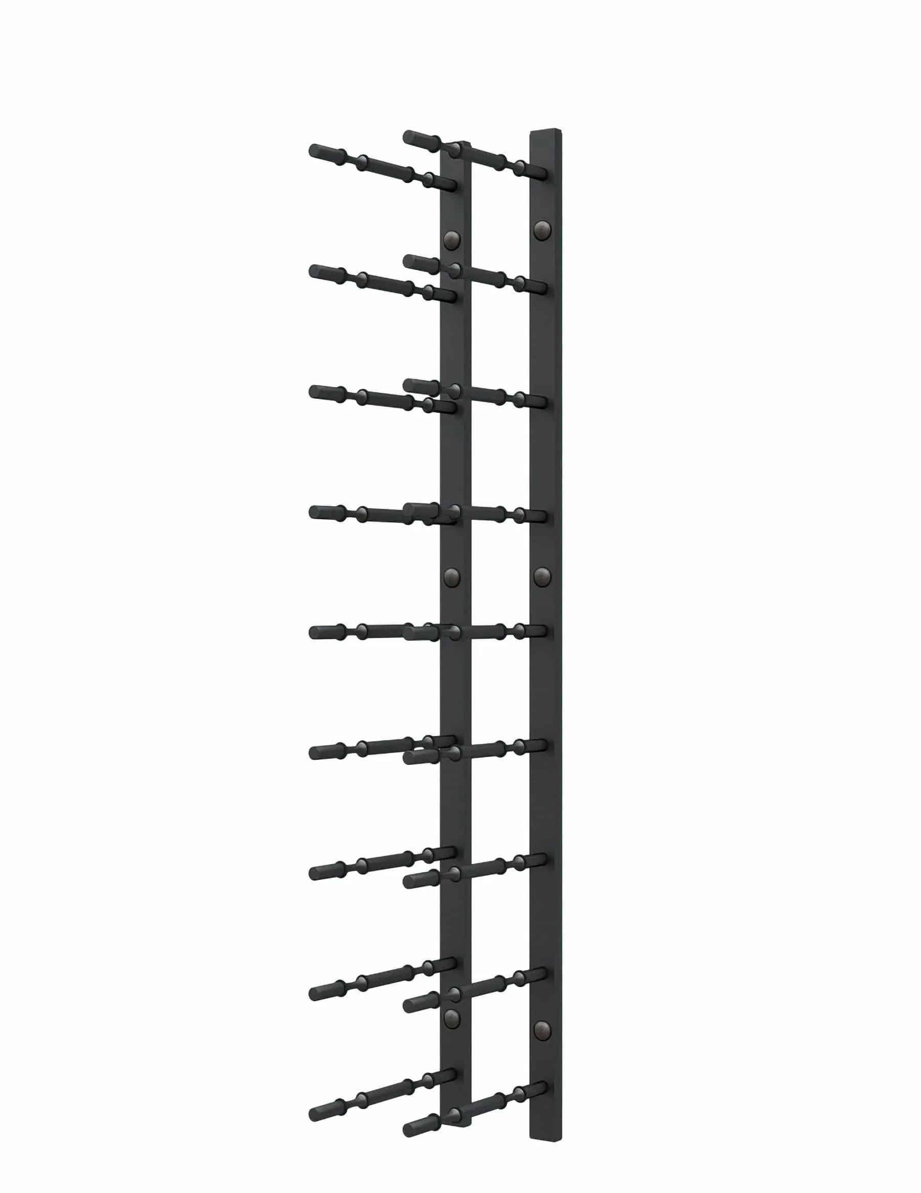 Horizontal HZ Wall Mounted Wine Rails – 3FT Metal Wine Rack (9 To 27 Bottles)